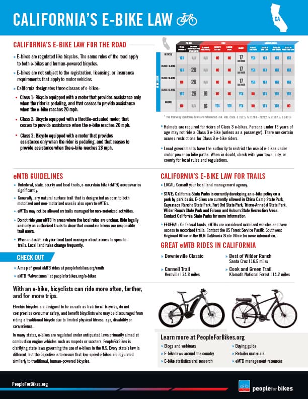 CA ebike laws