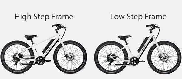 High step vs low step ebike frame