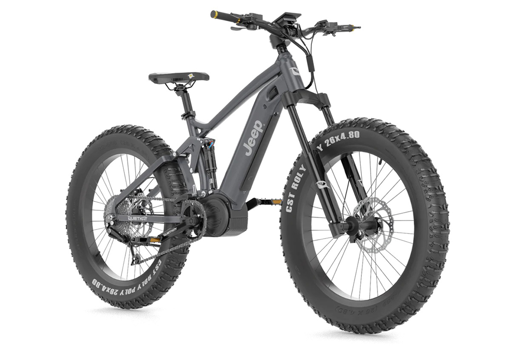 QuietKat Jeep Review - 2024 gray frame showing bike profile