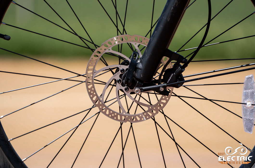 Ride1UP 700 Series Front Brake Close Up